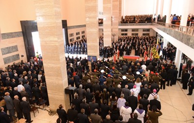 Lễ truy điệu được tổ chức tại Học viện Quân sự Bolivar - Ảnh VGP/Lê Tuấn